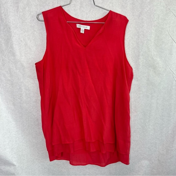 5/$25 Christina B tunic blouse Sleeveless Top large - Picture 1 of 6